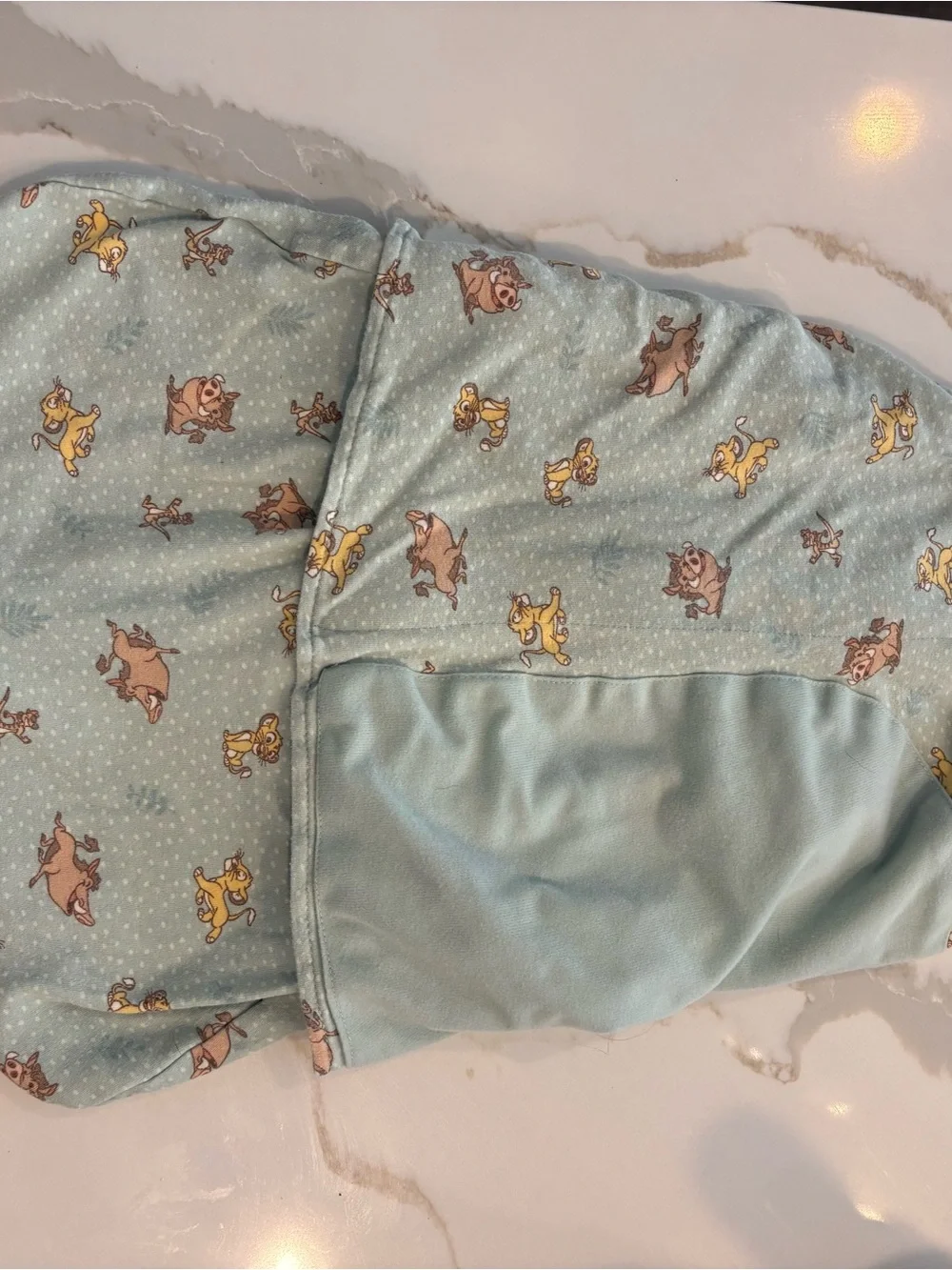 Halo Light Blue Sleep Sack with Yellow and Brown Animal Print